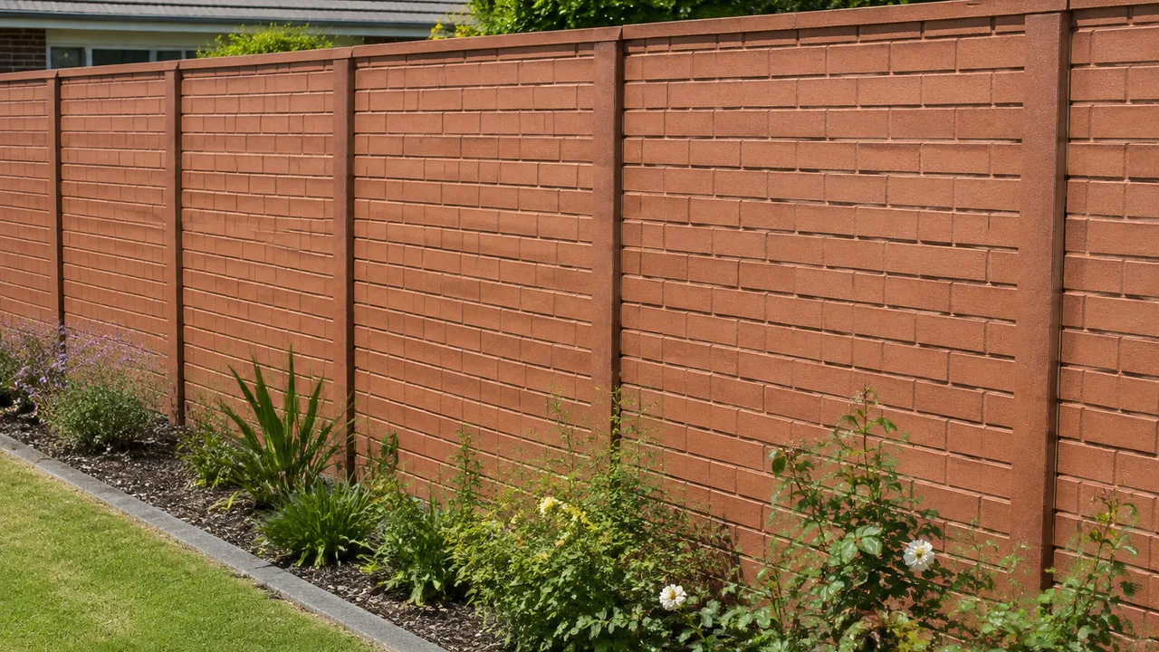 Brick-Look Concrete Fence design inspiration