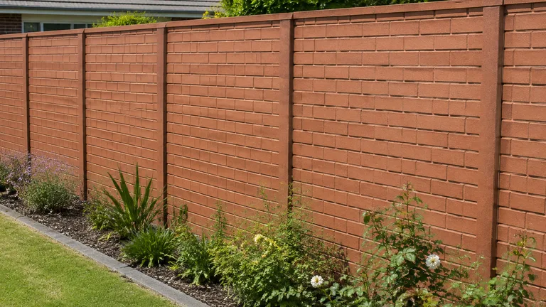 Brick-Look Concrete Fence design inspiration