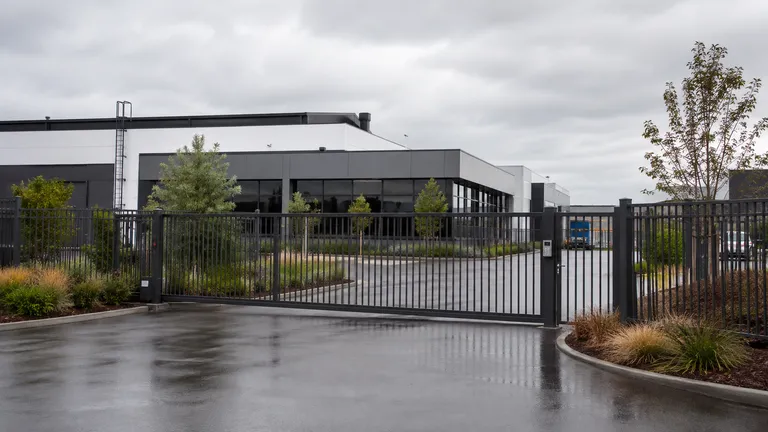 Durable security fence and controlled commercial entry