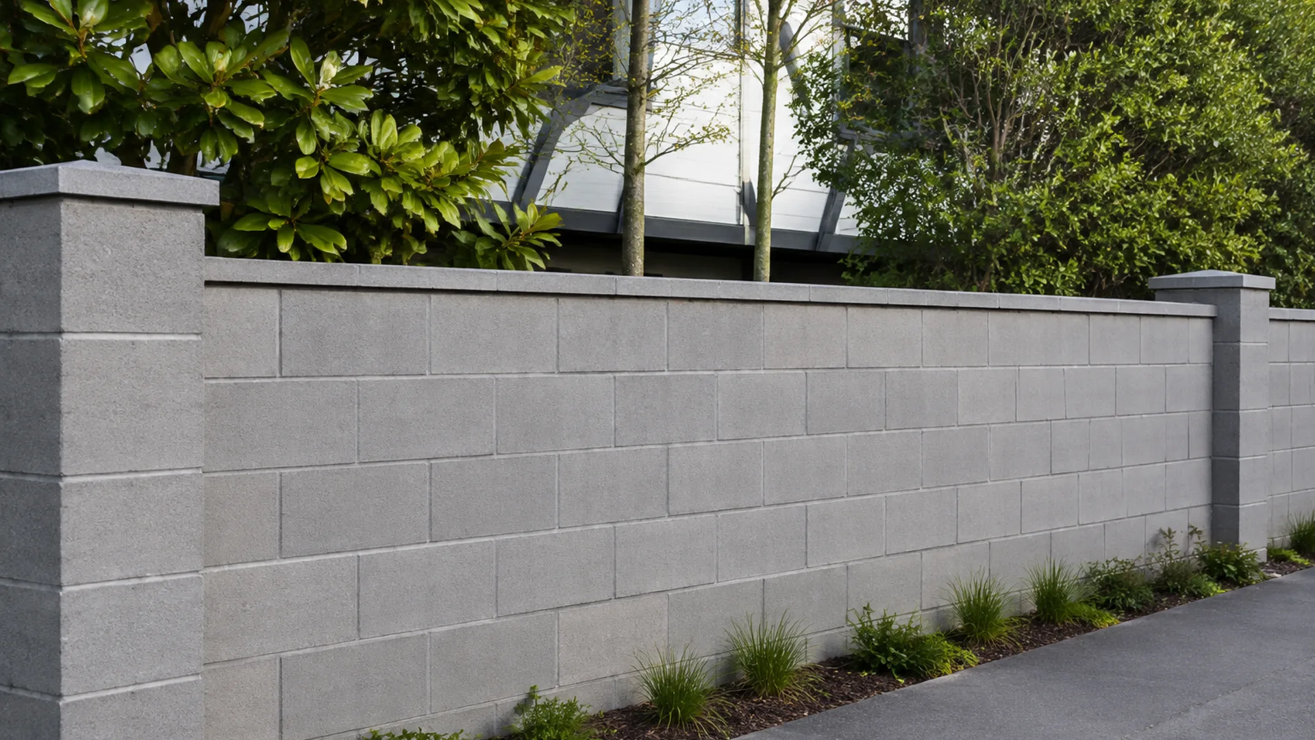 Concrete Block Fencing design inspiration in a Canterbury setting