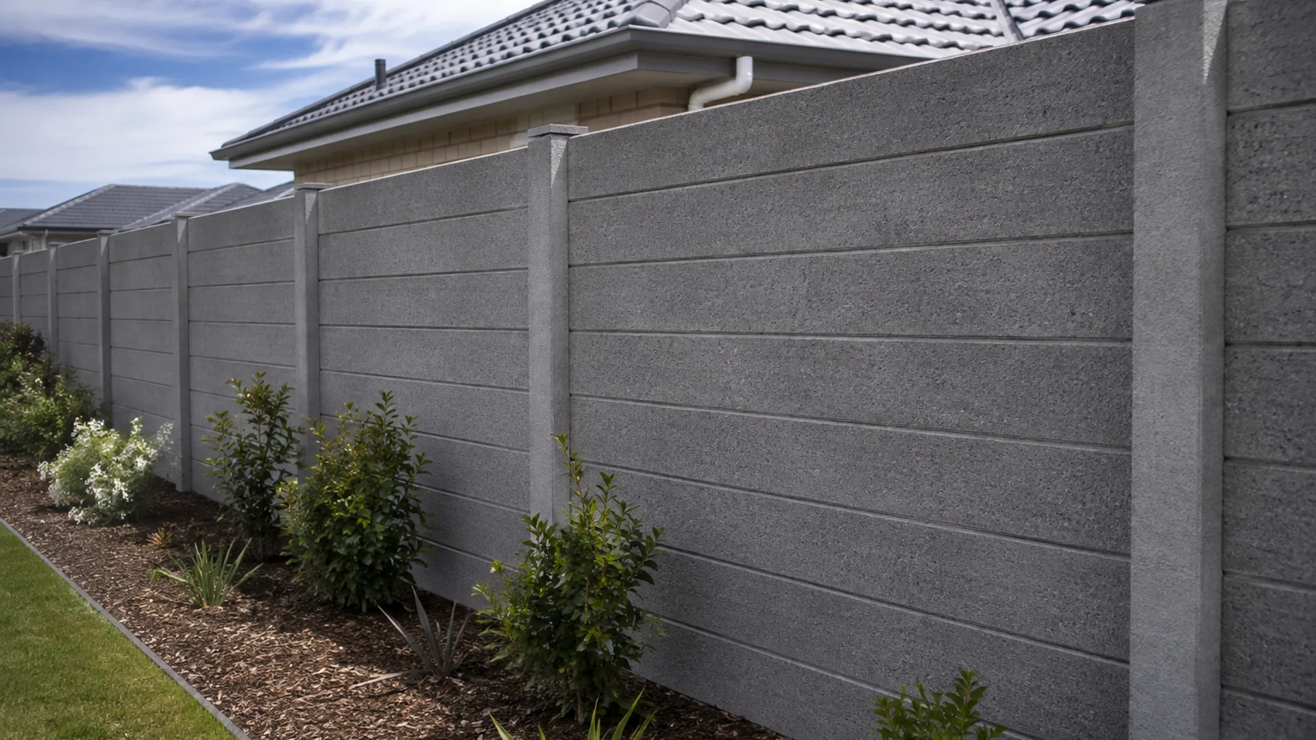 Concrete Boundary Fence design inspiration in a Canterbury setting