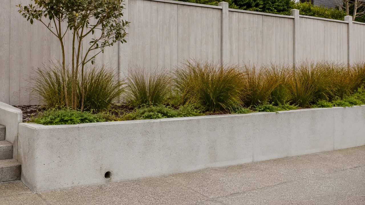 Concrete Retaining Fence design inspiration