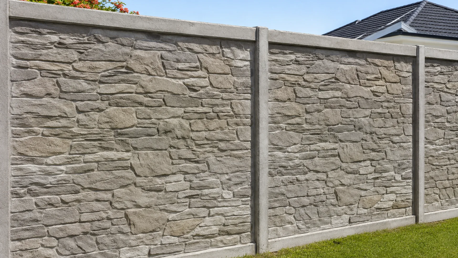 Stone-Look Concrete Fence design inspiration in a Canterbury setting