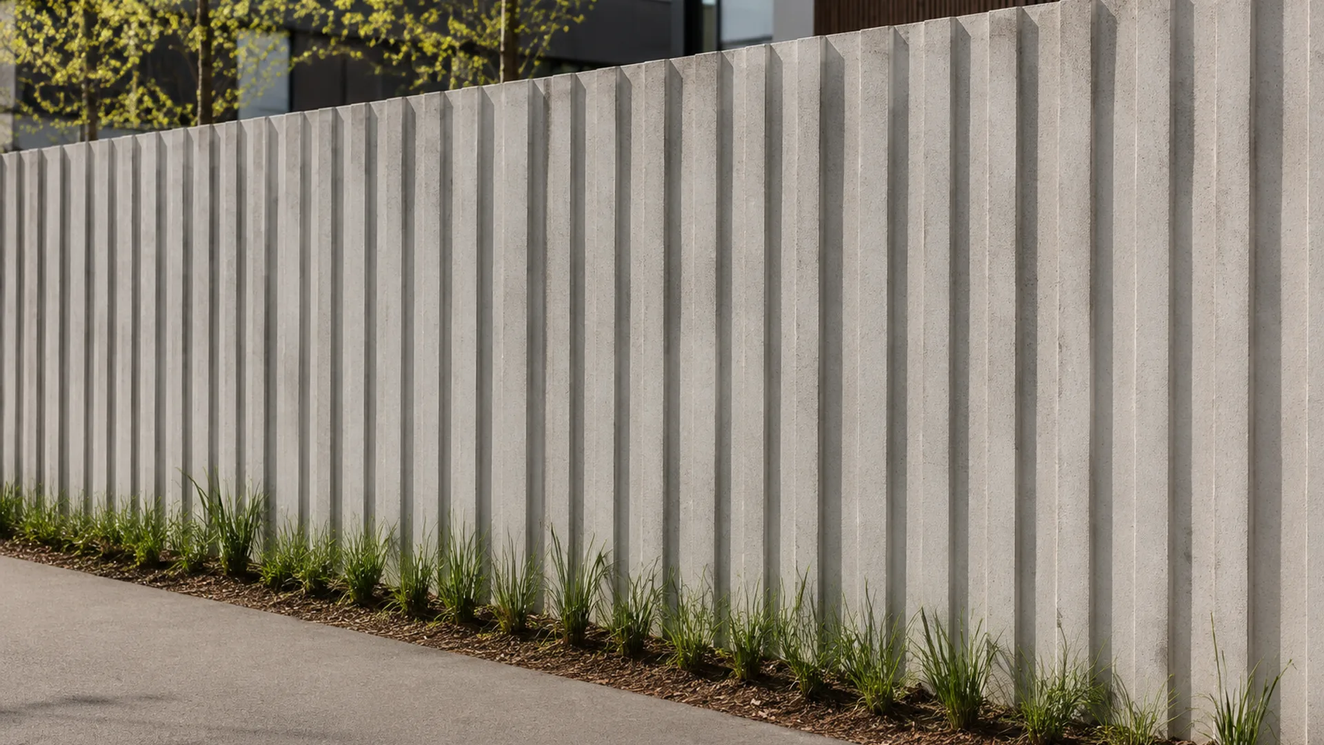 Textured Concrete Fence design inspiration in a Canterbury setting